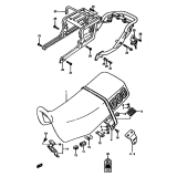 SUZUKI, RM 80 X / 1986, SITZ (MODEL F/G/H/J)