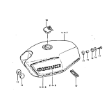 SUZUKI, GT 250 / 1981, TREIBSTOFF TANK (MODEL X)